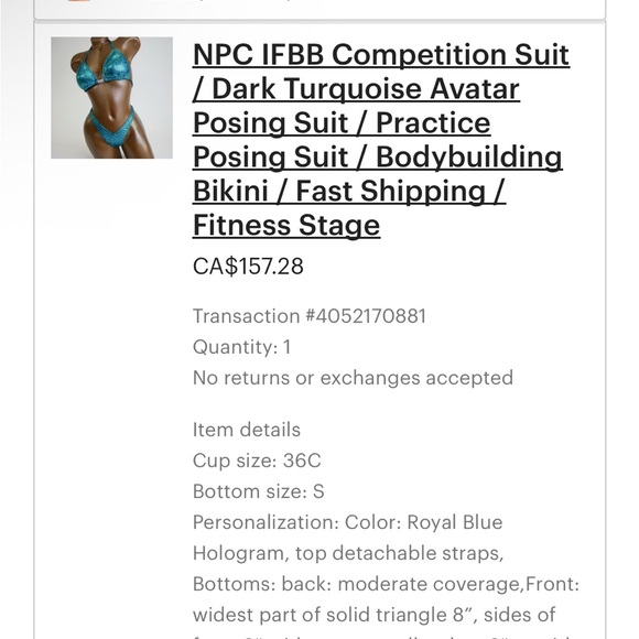 Transformation competition/posing bikini - Picture 2 of 7